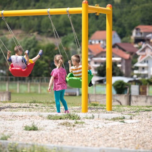 A new inclusive children’s playground was built with a donation from SASA